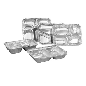 Compartment Disposable Aluminum Foil Fast Food Container